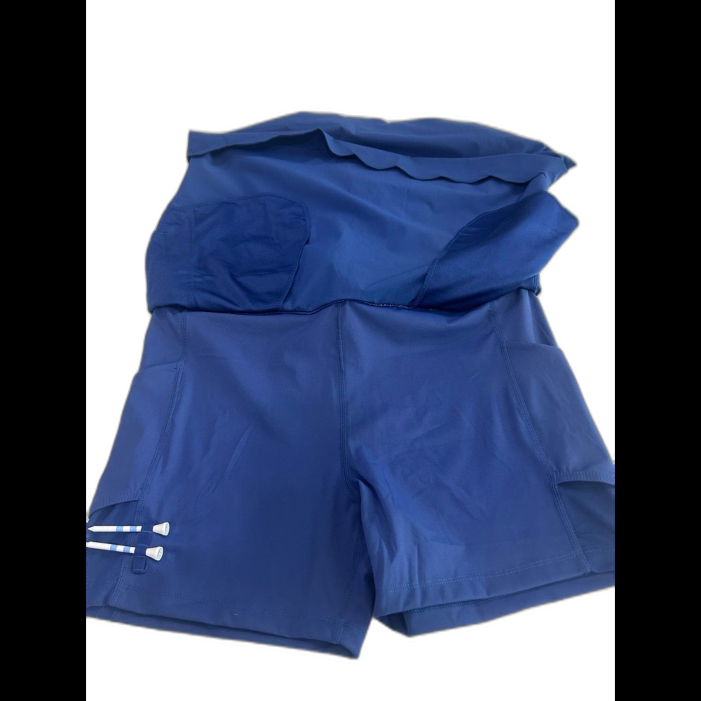 Renwick (RNWK) Scallop Hem Skort Women’s Size L Color Sky Blue Athletic Wear - Picture 10 of 11